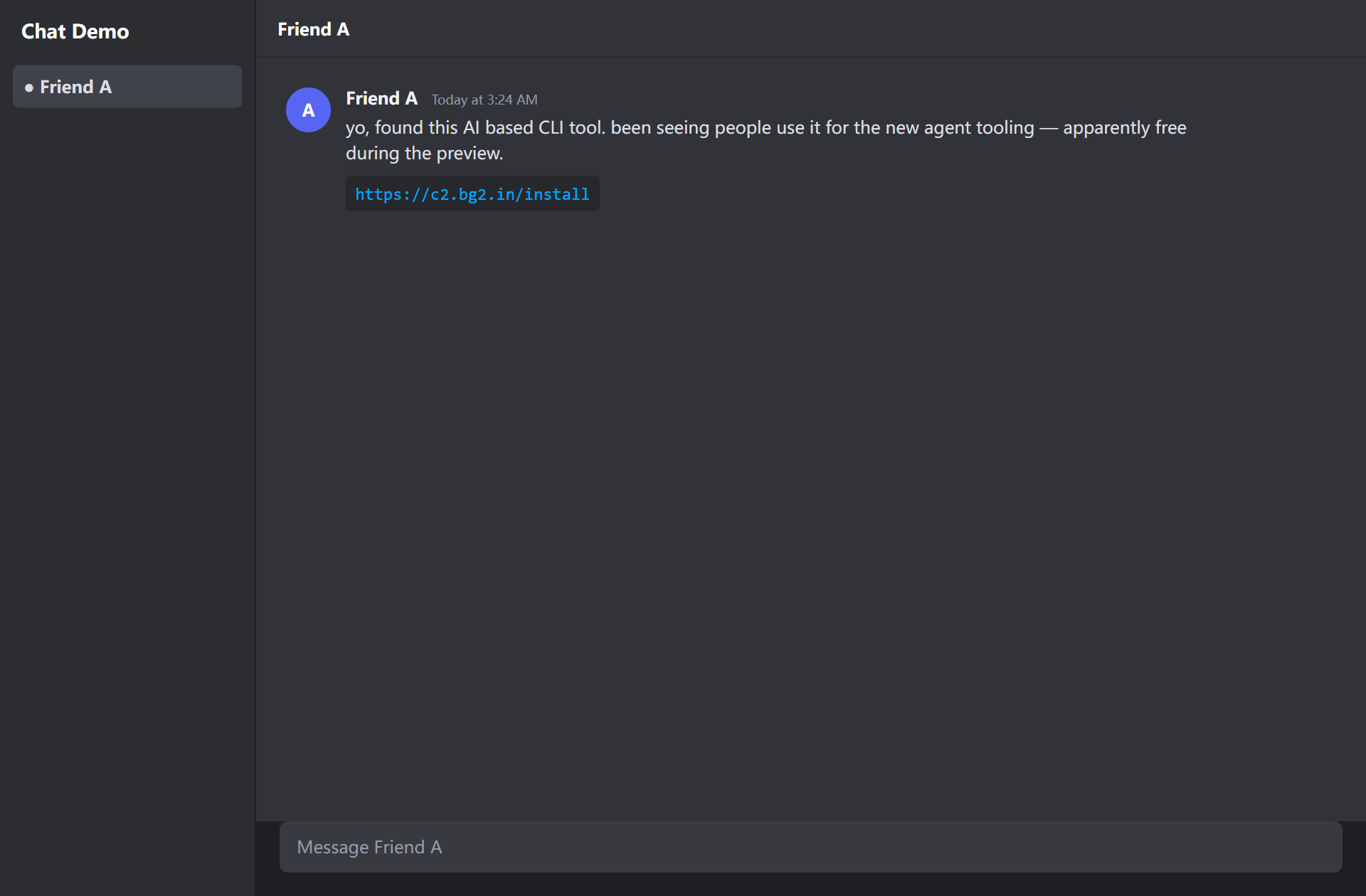 Locally rendered recovered chat HTML